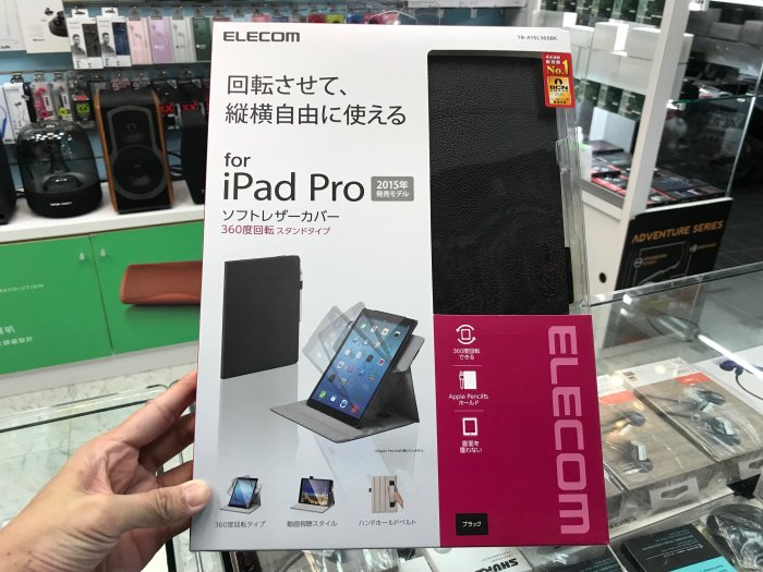 禾豐音響 只有黑色 日本 ELECOM iPad Pro 360度旋轉套 12.9吋專用 公司貨