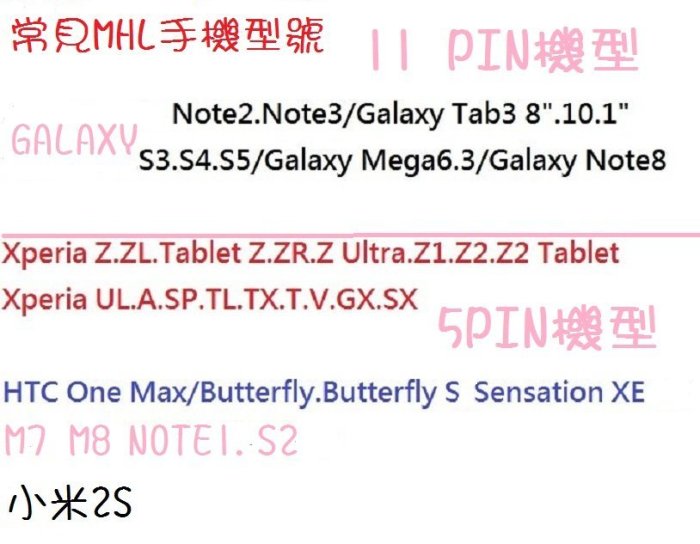 4米 z z1 z2 z3 zu zr  m7 m8 s2 note htc one butterfly s mhl 線