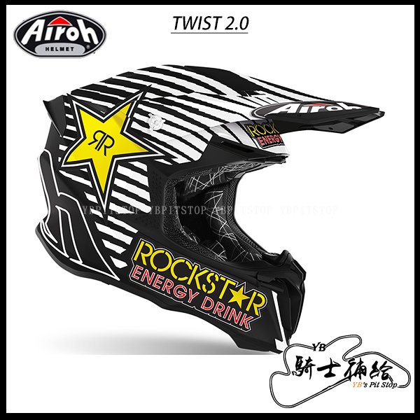 ⚠YB騎士補給⚠ Airoh Twist 2.0 Rockstar 越野 滑胎 林道 輕量化 OFF ROAD