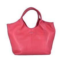 TODS 軟牛皮大肩背包 桃紅 010200002194 再生工場YR2011 04