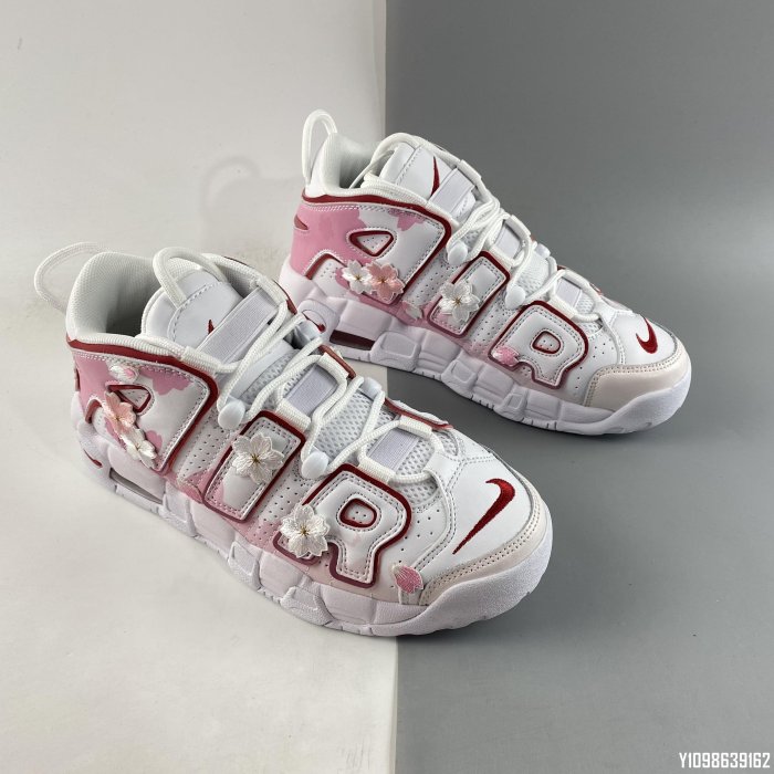 NIKE Air More Uptempo 96 QS 白粉 櫻花 皮蓬 氣墊籃球鞋DJ5988-100 36-40