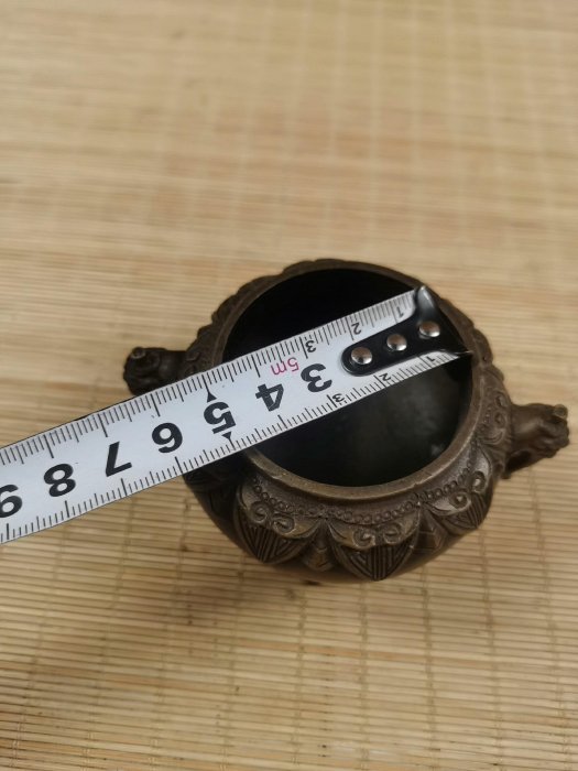 日本回流銅制擺件茶道具香爐二手舊物品相如圖重5