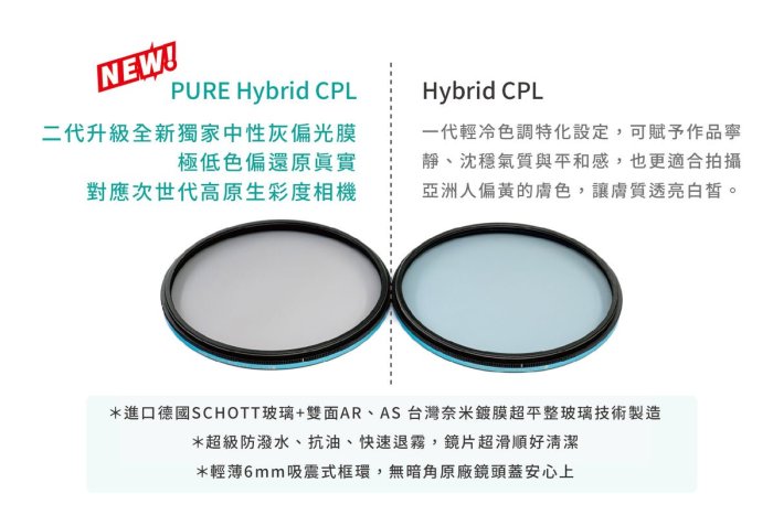 🌺STC PURE Hybrid CPL 77mm 二代 純淨極致透光偏光鏡 -0.5EV 保護鏡 原廠保固