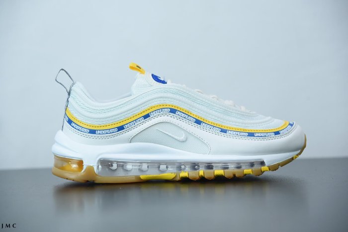 NIKE AIR MAX 97 X UNDEFEATED 氣墊 白黃藍 運動慢跑鞋 男女鞋 DC4830-100