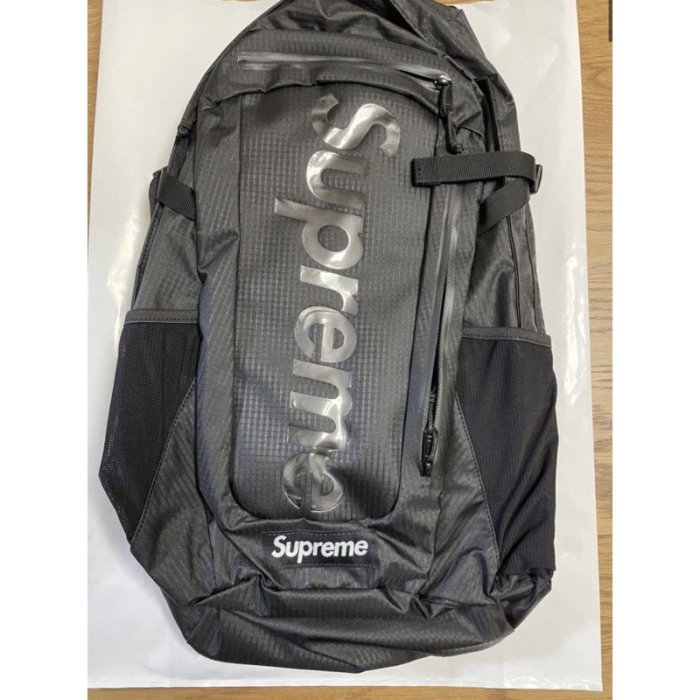 Supreme 50th 21SS Backpack 21年春夏新款後背包包包字體黑色