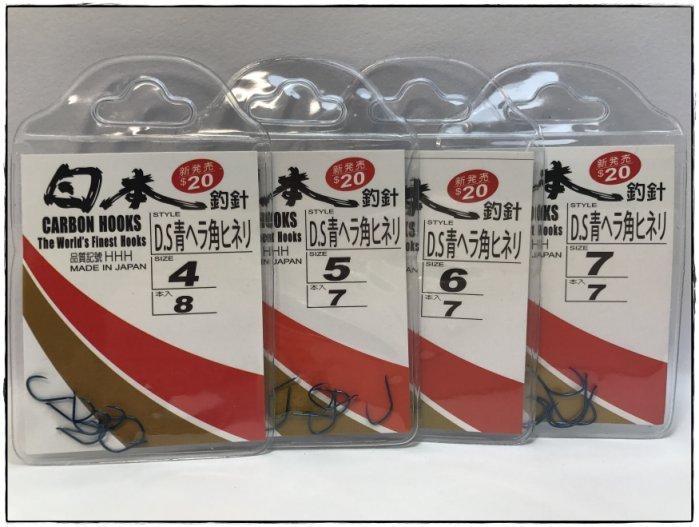 釣魚釣蝦趣》青色角鉤4號5號6號7號無倒刺鉤溪釣鉤釣蝦鉤日本鉤針快打蝦蝦鉤