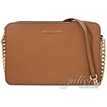 【茱麗葉精品】全新精品 MICHAEL KORS 專櫃商品 JET SET 荔枝紋經典鍊條斜背方.咖 現貨