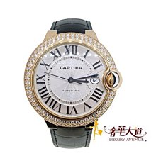 ＊奢華大道國際精品＊【W0338】Cartier BALLON BLEU自動上鍊玫瑰金鑽石腕錶42MM WE900851