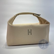 HERMES 愛馬仕 米色 帆布 便當袋 Bride a Brac GM 手提包 手袋 精品包 包包