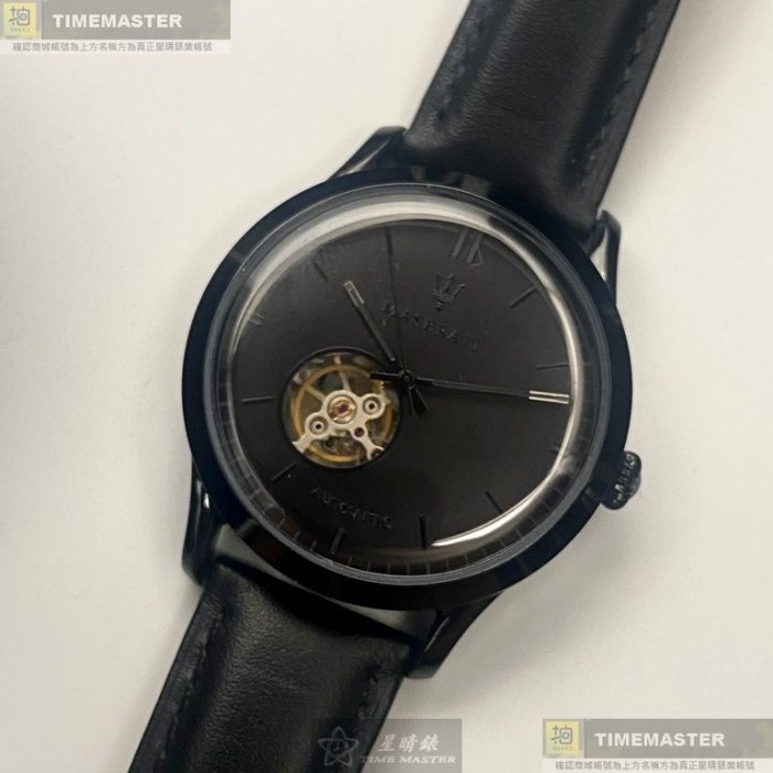 MASERATI手錶,編號R8821133001,42mm黑錶殼,深黑色錶帶款