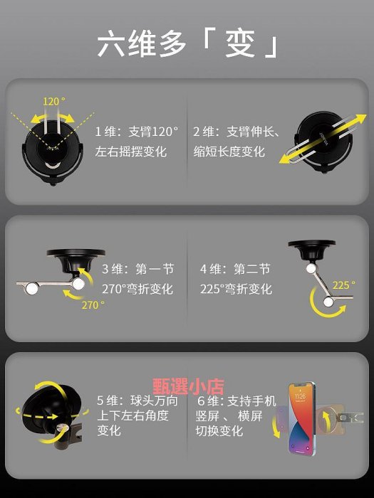 精品Jowua適用特斯拉手機車載支架modely專用導航Model Y/3磁吸手機架