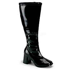 Shoes InStyle《三吋》美國品牌 FUNTASMA 原廠正品漆皮及膝中長馬靴 有大尺碼寬版 7-13碼『黑色』