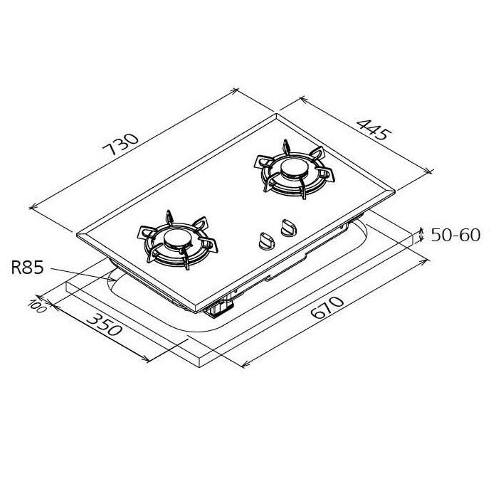 【 老王購物網 】豪山牌 SB-2206 歐化 玻璃 檯面爐 瓦斯爐 黑色強化玻璃