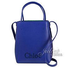 【茱麗葉精品】全新精品 CHLOE 專櫃商品 Sense 電繡LOGO小牛皮迷你兩用包.海藍 現貨