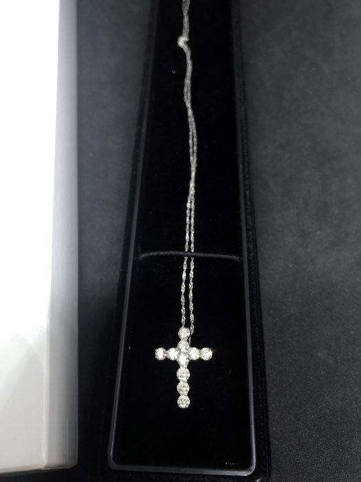 [ K&K 1.00ct 1克拉] PT900 鑽石 十字架 項鍊 鑽石總重1克拉 | Yahoo奇摩拍賣