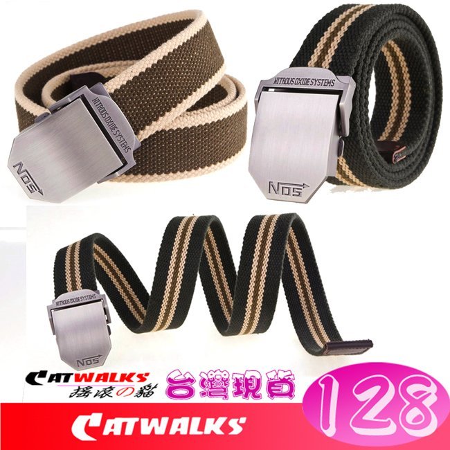 台灣現貨  ＊ Catwalk's 搖滾の貓 ＊ 個性版軍規風NOS刻字加厚款帆布腰帶 15色現貨 台灣發貨