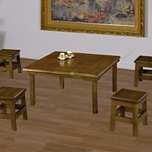[ 家事達 ] TMT-AR-01A+TU143  正方型實木折腳 和室桌3尺+板凳組 特價~