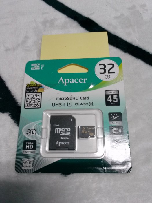 傻猴玩偶鋪~宇瞻 Apacer 32GB MicroSD C10 U1 45MB/s UHS-1 記憶卡含轉卡 公司貨