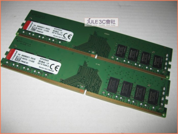 JULE 3C會社-金士頓Kingston KCP424NS8/8 DDR4 2400 8GX2 共16G 終保 記憶體