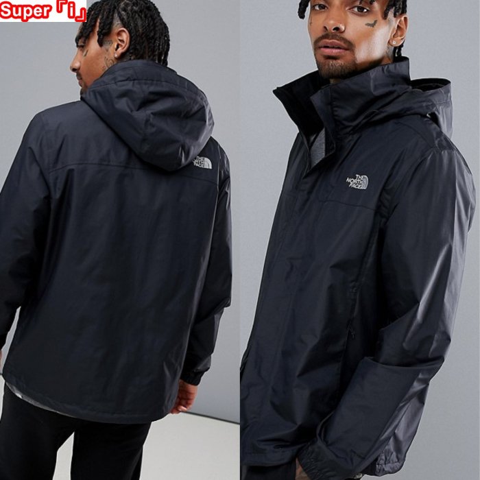 「i」【現貨】The North Face 黑 Resolve 2 Jacket 防風雨透氣 可收連帽 風衣外套