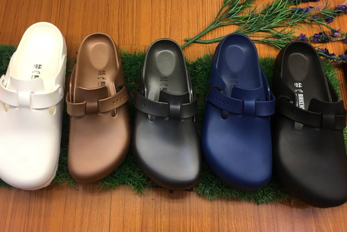 全新 BIRKENSTOCK Boston  EVA 129423 黑.藍. 白.銅.鐵灰 防水 包頭 橡膠 勃肯