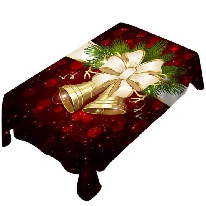 現貨熱銷-圣誕數碼印花椅子套 長方形桌布臺布 連體彈力椅套