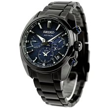 預購 SEIKO ASTRON SBXC077 精工錶 43mm GPS 三眼計時 藍色面盤 日期視窗 黑鋼錶帶 男錶