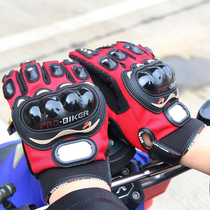 PRO-BIKER夏季摩托車騎行手套 觸屏騎士機車手套防摔防護手套男女