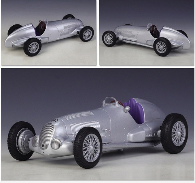 「車苑模型」WELLY 1:24 Benz 1937 W125 老爺車