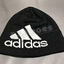 【Dr.Shoes 】Adidas Logo Beanie 黑 白Logo 運動休閒 毛帽 DM8742