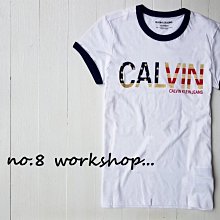 ☆【CK女生館】☆【Calvin Klein美國國旗LOGO印圖短袖T恤】☆【CKG001R1】(S)