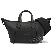 【茱麗葉精品】全新精品 BALENCIAGA 655951 HOURGLASS MEN烙印LOGO牛皮兩用包.黑 預購