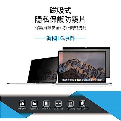 光華商場。包你個頭【LG】Apple NEW PRO 15.4吋 A1707 筆記型電腦防窺片 雙面磁吸式