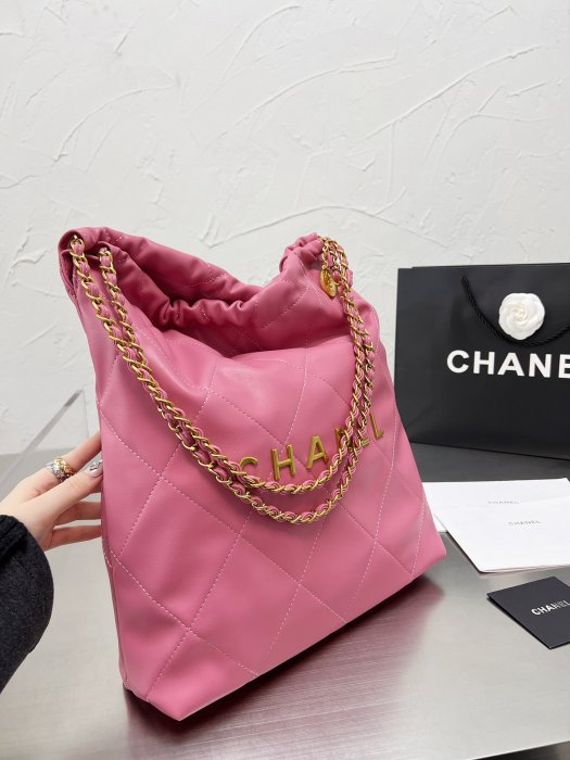 CHANEL tote bag 香奈兒新款22托特包 時尚鏈條單肩包 大容量logo購物袋 單肩包 肩背包