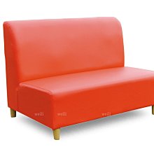 9R【新北蘆洲~偉利傢俱】金豪坐紅色皮沙發雙人座-編號(R662-11)