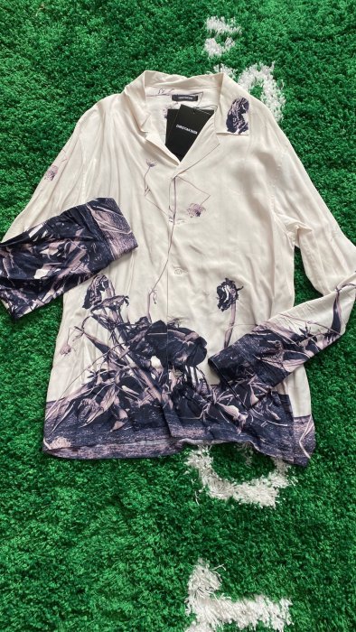 CHRISTIAN DADA 2019SS ARAKI PRINT OPEN-COLLAR SHIRT 照片長袖襯衫枯