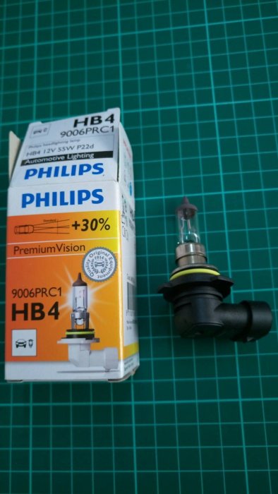 9006規格 55W PHILIPS 9006 燈泡 【+30% 亮度增強 Premium】 總代理公司貨　飛利浦 霧燈