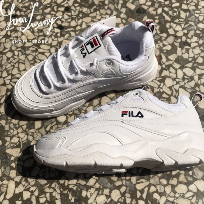 【Luxury】韓國代購 FILA Kim Yu Jeong 金裕貞 FILA RAY 現貨 球鞋 鋸齒鞋 白色 正品