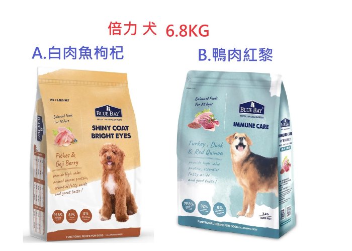 狗班長(免運,6.8KG)~倍力BLUEBAY極致全護低敏犬糧 機能加強(台灣製造)