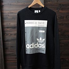 CA 愛迪達 adidas 黑色 純棉 休閒長t S號 一元起標無底價P219