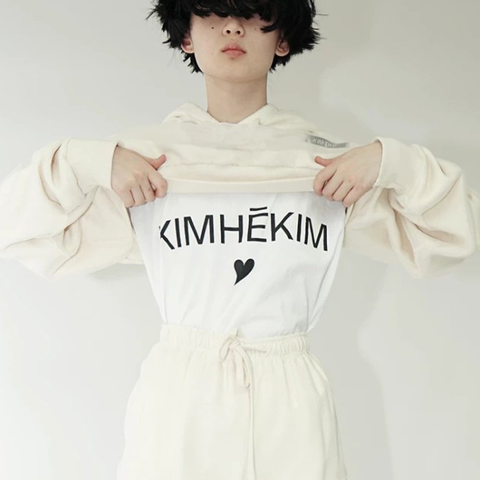 潮牌kin-21SS KIMHEKIM HEART T-SHIRT 愛心LOGO TEE 短T 男女-正貨