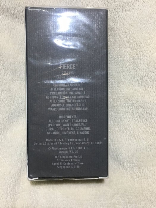 全新 Abercrombie & Fitch (A&F) 肌肉男 Fierce 30ml 隨身攜帶 約會秘密武器