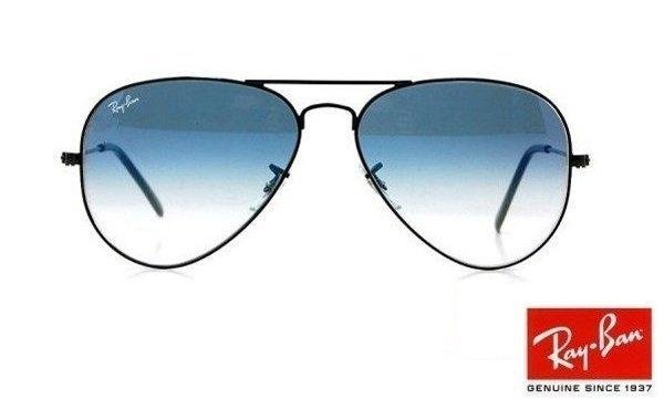 全新正品 RayBan 太陽眼鏡 RB3025 aviator 002/3F 黑框藍色漸層鏡片