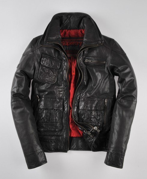 極度乾燥 superdry Tar Pit Leather Jacket BRAD 厚牛皮 真皮 皮衣 外套 騎士 硬挺 黑色 咖啡 現貨 ...