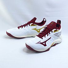 Mizuno WAVE DIMENSION 男女排球鞋 襪套式 V1GA224045 白x酒紅【iSport愛運動】