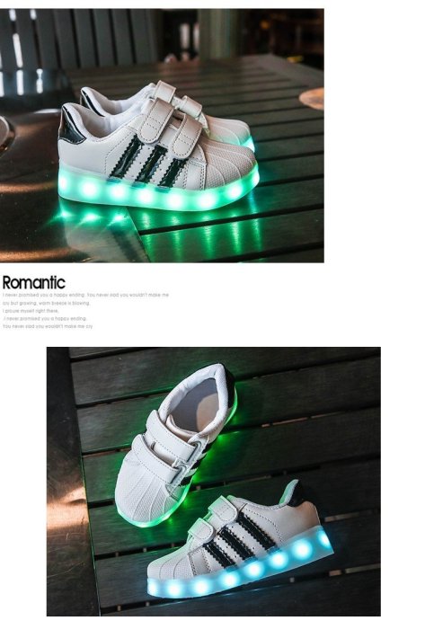 兒童鞋 帶燈LED發光鞋七彩閃光 可USB充電  亮燈鞋男童鞋