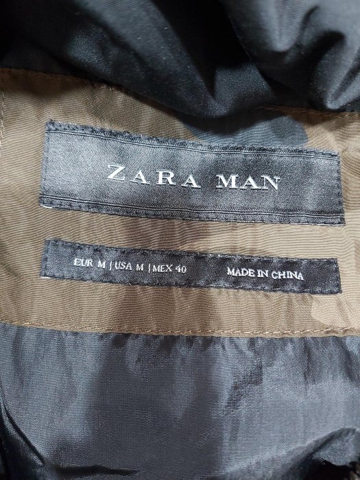二手真品ZARA MAN迷彩連帽羽絨外套（大尺寸）降價