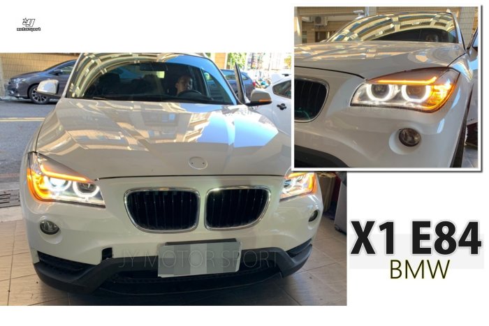 小傑-全新 BMW X1 E84 2011-2015 低階升級高階 LED 導光 光圈 魚眼 大燈 美規用 含HID燈管