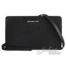 【茱麗葉精品】全新精品  MICHAEL KORS 專櫃商品 JET SET TRAVEL 防刮皮革斜背包.黑 現貨