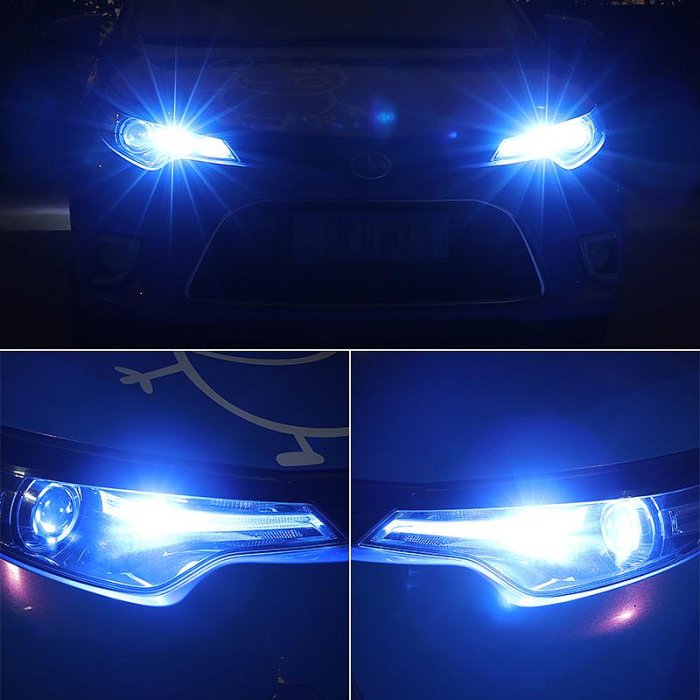 汽車示寬燈改裝T10超亮led燈泡高亮汽車裝飾日行車燈冰藍示廓小燈
